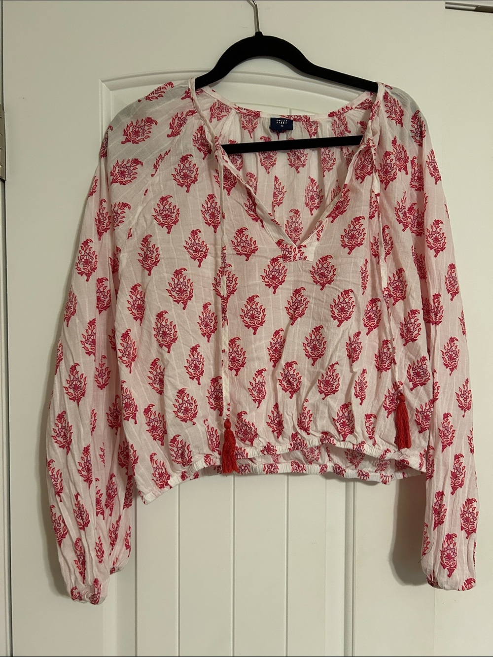 Roller Rabbit White x Target Set with Pink Floral Print and Tassels